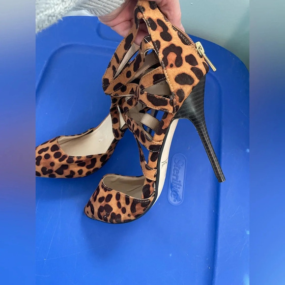 Anne‎ Michelle strappy Leopard Heel NWOT SIZE 10 - Picture 7 of 12